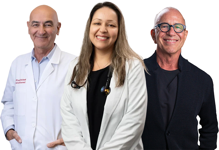 Headshots of dr. Kaisey, Dr. Morris and Dr. Padilla from San Diego Medical Group
